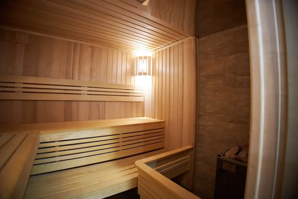 Private moderne Sauna in einem Haus.